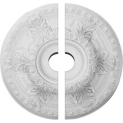 Ekena Millwork Endurathane Granada Ceiling Medallion, 23 1/2"od X 3 1/2"id X 2 3/4"p (fits Canopies Up To 7 1/8"), 