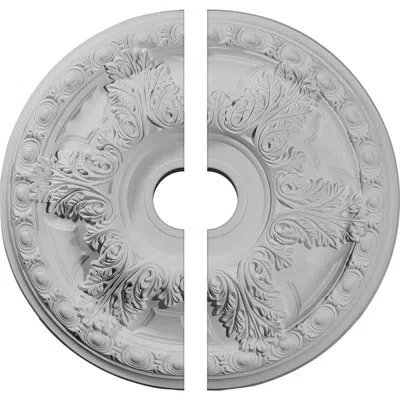 Ekena Millwork Endurathane Granada Ceiling Medallion, 23 3/8"od X 3 5/8"id X 2 1/2"p (fits Canopies Up To 7 1/8"), 