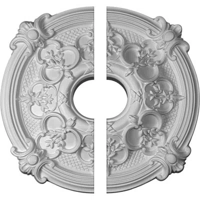 Ekena Millwork Endurathane Hamilton Ceiling Medallion, 17 3/8"od X 3 1/2"id X 1 3/4"p (fits Canopies Up To 3 3/4"),
