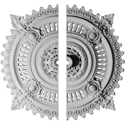 Ekena Millwork Endurathane Haylynn Ceiling Medallion, 29 1/8"od X 1 1/4"id X 4"p (fits Canopies Up To 1 1/4"), Two 