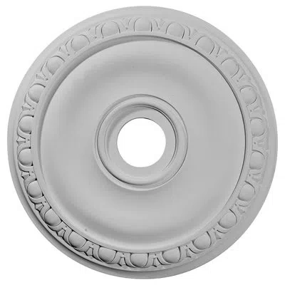 Ekena Millwork Endurathane Jackson Ceiling Medallion, 20"od X 3 5/8"id X 1"p (fits Canopies Up To 5 1/8") In Primed