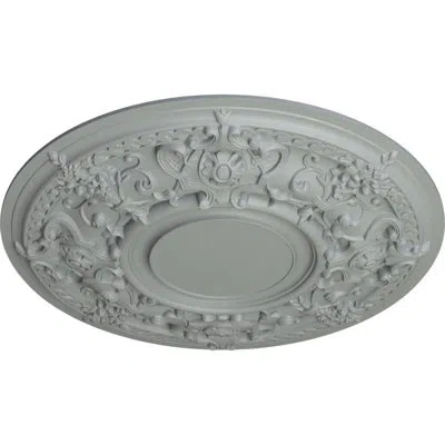 Ekena Millwork Endurathane Jackson Ceiling Medallion, 32 3/4"od X 2 1/2"p (fits Canopies Up To 13 1/2") In Primed