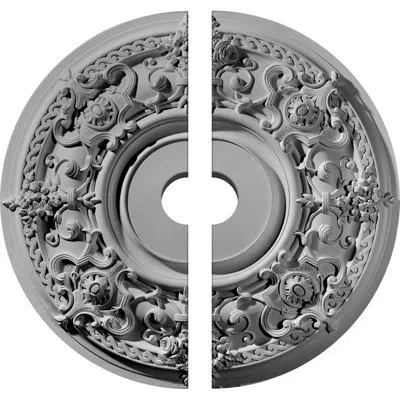 Ekena Millwork Endurathane Jackson Ceiling Medallion, 32 3/4"od X 6"id X 2 1/2"p (fits Canopies Up To 13 1/2"), Fac