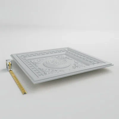 Ekena Millwork Endurathane Jordon Ceiling Tile, 24"h X 24"w X 2 3/8"p. Factory Primed