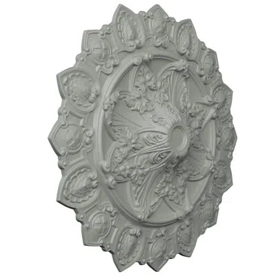 Ekena Millwork Endurathane Julianna Ceiling Medallion, 35 3/8"od X 2 1/4"id X 1 7/8"p, Factory Primed