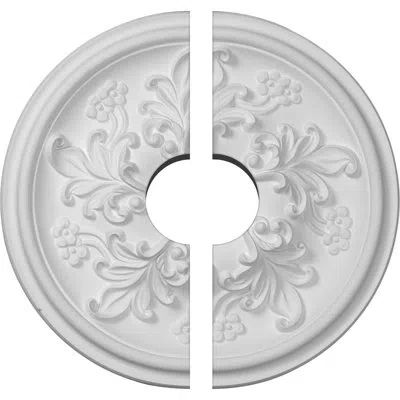 Ekena Millwork Endurathane Katheryn Ceiling Medallion, 14 1/2"od X 3 1/2"id X 2 3/4"p (fits Canopies Up To 3 1/2"),