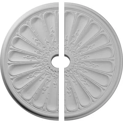 Ekena Millwork Endurathane Kirke Ceiling Medallion, 31 1/2"od X 3 5/8"id X 1 1/2"p (fits Canopies Up To 3 5/8"), Tw