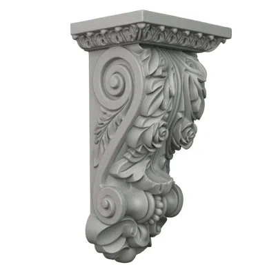 Ekena Millwork Endurathane Lauren Corbel, 11 3/8"w X 14 5/8"d X 5 7/8"h, Factory Primed