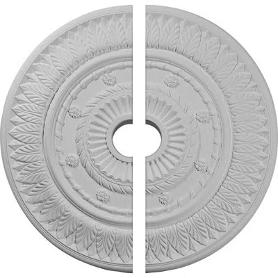 Ekena Millwork Endurathane Leaf Ceiling Medallion, 26 3/4"od X 3 5/8"id X 1 1/8"p (fits Canopies Up To 3 5/8"), Fac