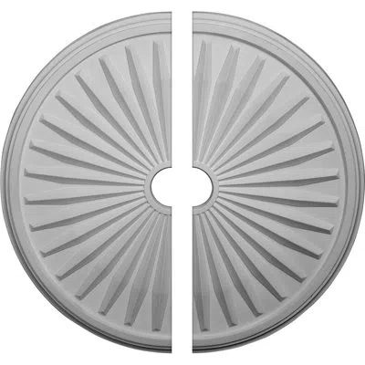 Ekena Millwork Endurathane Leandros Ceiling Medallion, 33 1/8"od X 3 1/2"id X 1 3/8"p (fits Canopies Up To 5"), Fac