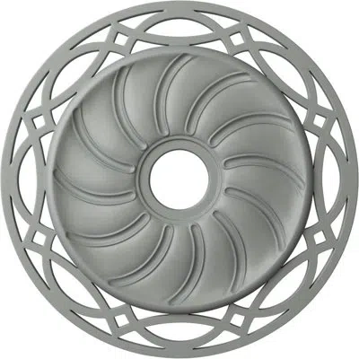 Ekena Millwork Endurathane Loera Ceiling Medallion, 26 5/8"od X 4 1/2"id X 1 3/8"p (fits Canopies Up To 6 1/4") In Primed