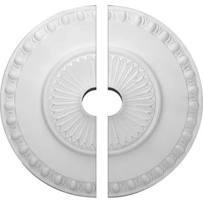 Ekena Millwork Endurathane Lyon Ceiling Medallion, 23 1/2"od X 3 1/2"id X 3 1/4"p (fits Canopies Up To 3 5/8"), Two