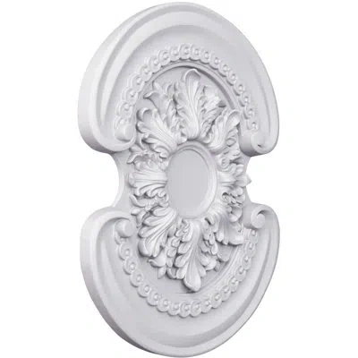 Ekena Millwork Endurathane Maddox Ceiling Medallion, 19 1/4"od X 14 3/8"id X 1 3/8"p, Factory Primed