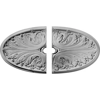 Ekena Millwork Endurathane Madrid Ceiling Medallion, 24 3/4"w X 12 1/2"h X 3 1/2"id X 1 3/4"p (fits Canopies Up To 