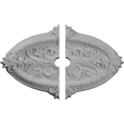 Ekena Millwork Endurathane Marcella Ceiling Medallion, 26 3/8"w X 17 1/4"h X 3 1/2"id X 1 3/4"p (fits Canopies Up T