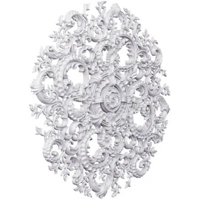 Ekena Millwork Endurathane Masha Ceiling Medallion, 39 3/8"od X 2"p, Factory Primed
