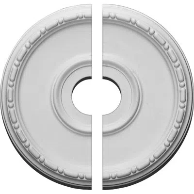 Ekena Millwork Endurathane Medea Ceiling Medallion, 16 1/2"od X 3 1/2"id X 1 1/2"p (fits Canopies Up To 5 1/2"), Tw