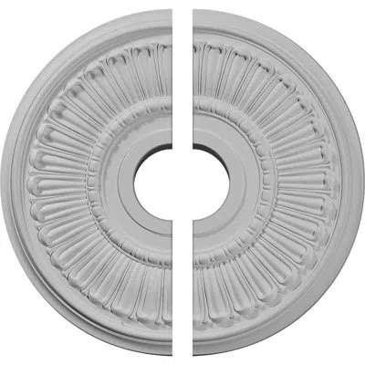Ekena Millwork Endurathane Melonie Ceiling Medallion, 16"od X 3 5/8"id X 3/4"p (fits Canopies Up To 6 3/8"), Two Pi