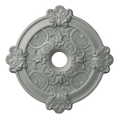 Ekena Millwork Endurathane Mia Ceiling Medallion, 20 1/8"od X 1 1/4"p, Factory Primed