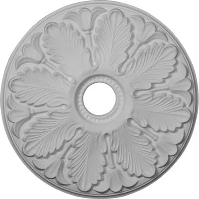 Ekena Millwork Endurathane Milan Ceiling Medallion, 24 1/2"od X 3 1/2"id X 1"p (fits Canopies Up To 4 5/8") In Primed