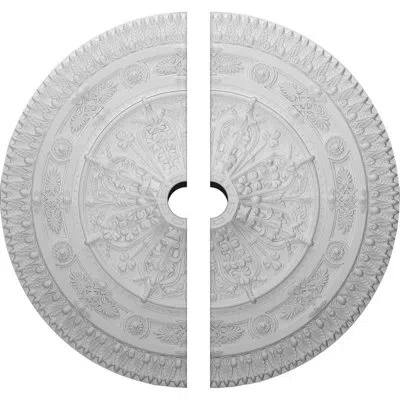 Ekena Millwork Endurathane Naple Ceiling Medallion, 37 1/2"od X 5"id X 3 3/8"p (fits Canopies Up To 3 3/8"), Two Pi