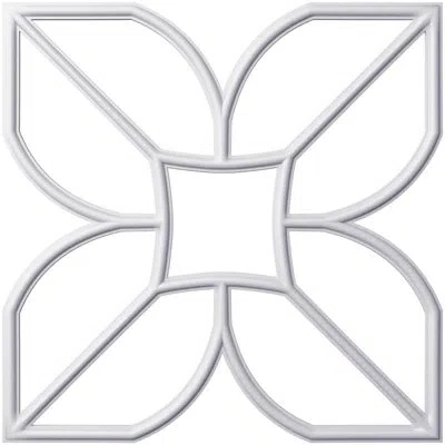 Ekena Millwork Endurathane Nathaniel Ceiling Tile, 31 1/2"h X 31 1/2"w X 5/8"p, Factory Primed
