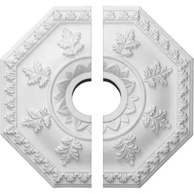Ekena Millwork Endurathane Nottingham Ceiling Medallion, 18"od X 3 1/2"id X 1 1/2"p (fits Canopies Up To 4 5/8"), F