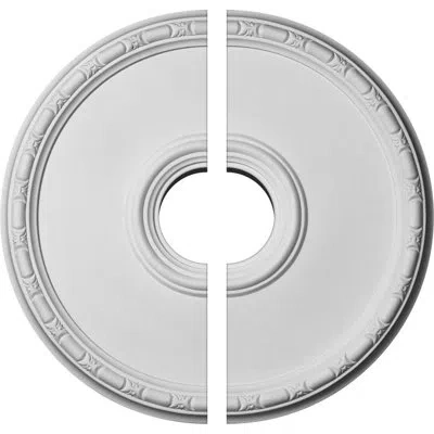 Ekena Millwork Endurathane Odessa Bead & Barrel Ceiling Medallion, 19 3/4"od X 1 3/8"p (fits Canopies Up To 6"), Tw