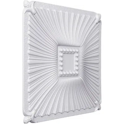 Ekena Millwork Endurathane Oliva Ceiling Tile, 23 5/8"h X 23 5/8"w X 1 1/4"p, Factory Primed