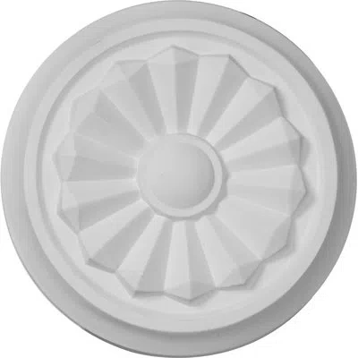 Ekena Millwork Endurathane Olivia Ceiling Medallion, 7 7/8"od X 1 1/8"p (fits Canopies Up To 3 1/2") In Primed