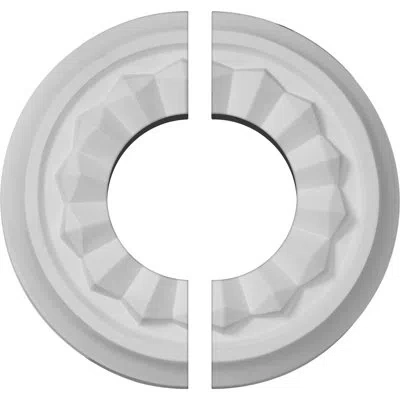 Ekena Millwork Endurathane Olivia Ceiling Medallion, 7 7/8"od X 3 1/2"id X 1 1/8"p (fits Canopies Up To 3 1/2"), Fa In White