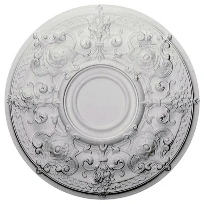 Ekena Millwork Endurathane Oslo Ceiling Medallion, 28 1/8"od X 1 3/4"p (fits Canopies Up To 10 1/2") In Primed
