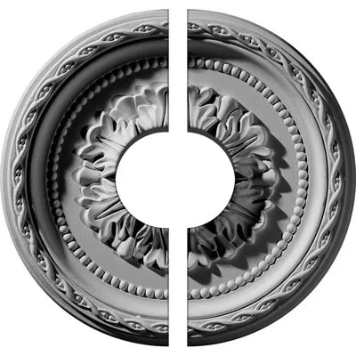 Ekena Millwork Endurathane Palmetto Ceiling Medallion, 11 1/2"od X 3 1/2"id X 1"p (fits Canopies Up To 3 1/2"), Two