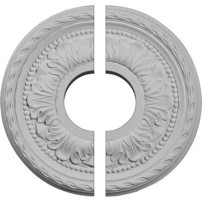 Ekena Millwork Endurathane Palmetto Ceiling Medallion, 11 3/8"od X 3 5/8"id X 7/8"p (fits Canopies Up To 4 1/2"), T