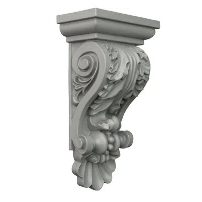Ekena Millwork Endurathane Peggy Corbel, 8 7/8"w X 14 5/8"d X 4 7/8"h, Factory Primed