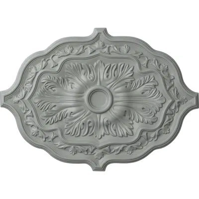 Ekena Millwork Endurathane Pesaro Ceiling Medallion, 36"w X 26"h X 1 1/2"p, Factory Primed