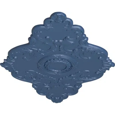 Ekena Millwork Endurathane Piedmont Ceiling Medallion, 67 1/8"w X 48 5/8"h X 1 7/8"p (fits Canopies Up To 6 1/2") In Americana