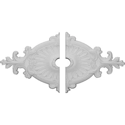Ekena Millwork Endurathane Quentin Ceiling Medallion, 23 1/2"w X 12 1/4"h X 3 1/2"id X 1 1/2"p (fits Canopies Up To