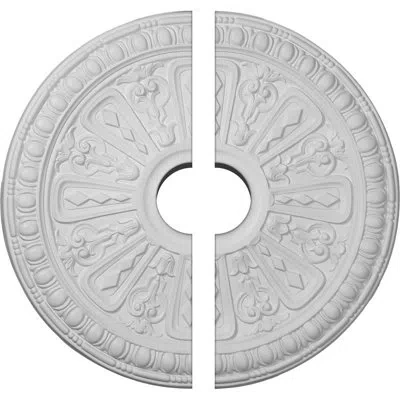 Ekena Millwork Endurathane Raymond Ceiling Medallion, 18"od X 3 1/2"id X 1 1/4"p (fits Canopies Up To 5 3/8"), Two 