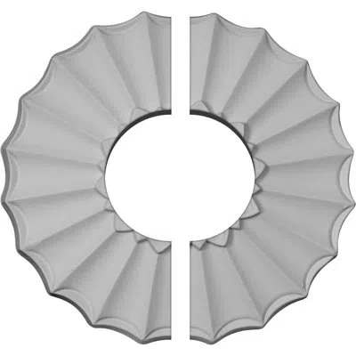 Ekena Millwork Endurathane Shakuras Ceiling Medallion, 9"od X 3 1/2"id X 1 3/8"p (fits Canopies Up To 3 1/2"), Two 