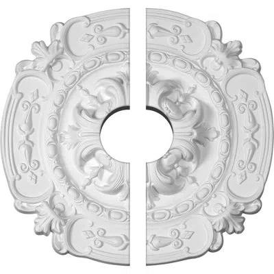 Ekena Millwork Endurathane Southampton Ceiling Medallion, 16 3/8"od X 3 1/2"id X 1 3/4"p (fits Canopies Up To 3 1/2