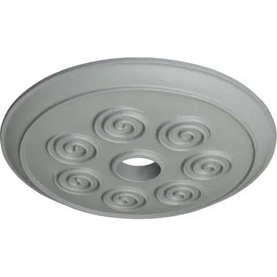 Ekena Millwork Endurathane Spiral Ceiling Medallion, 25 1/4"od X 4"id X 2"p (fits Canopies Up To 4") In Primed