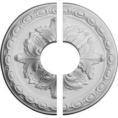 Ekena Millwork Endurathane Stockport Ceiling Medallion, 11 3/4"od X 3 1/2"id X 3/8"p (fits Canopies Up To 3 1/2"), 
