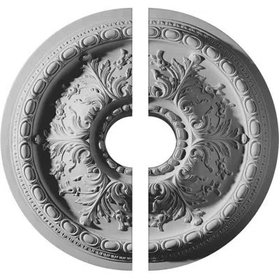 Ekena Millwork Endurathane Stockport Ceiling Medallion, 28"od X 6"id X 2 3/4"p (fits Canopies Up To 6 1/4"), Factor