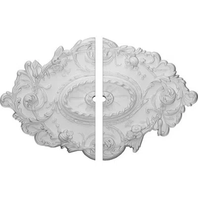 Ekena Millwork Endurathane Strasbourg Ceiling Medallion, 30 1/2"w X 20"h X 1 1/2"id X 1 1/2"p (fits Canopies Up To 