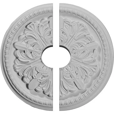 Ekena Millwork Endurathane Swindon Ceiling Medallion, 16 7/8"od X 3 1/2"id X 1 1/2"p (fits Canopies Up To 3 1/2"), 