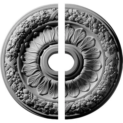 Ekena Millwork Endurathane Swindon Ceiling Medallion, 24"od X 4"id X 1 1/2"p (fits Canopies Up To 6 1/8"), Factory 