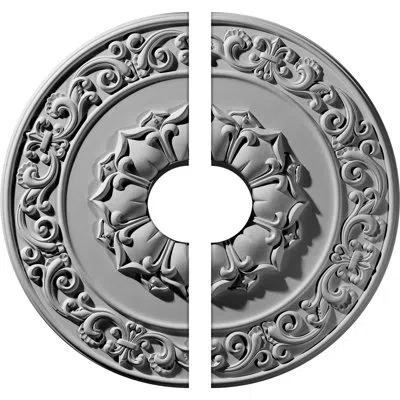 Ekena Millwork Endurathane Sydney Ceiling Medallion, 27 3/4"od X 6"id X 2"p (fits Canopies Up To 6"), Factory Prime