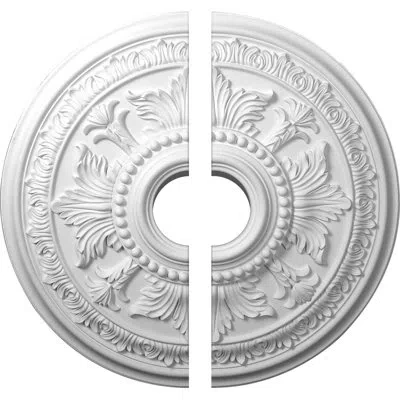 Ekena Millwork Endurathane Tellson Ceiling Medallion, 30 5/8"od X 6"id X 2 1/2"p (fits Canopies Up To 6 3/4"), Two 
