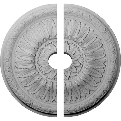Ekena Millwork Endurathane Temple Ceiling Medallion, 24"od X 3 1/2"id X 1 5/8"p (fits Canopies Up To 9 1/4"), Two P